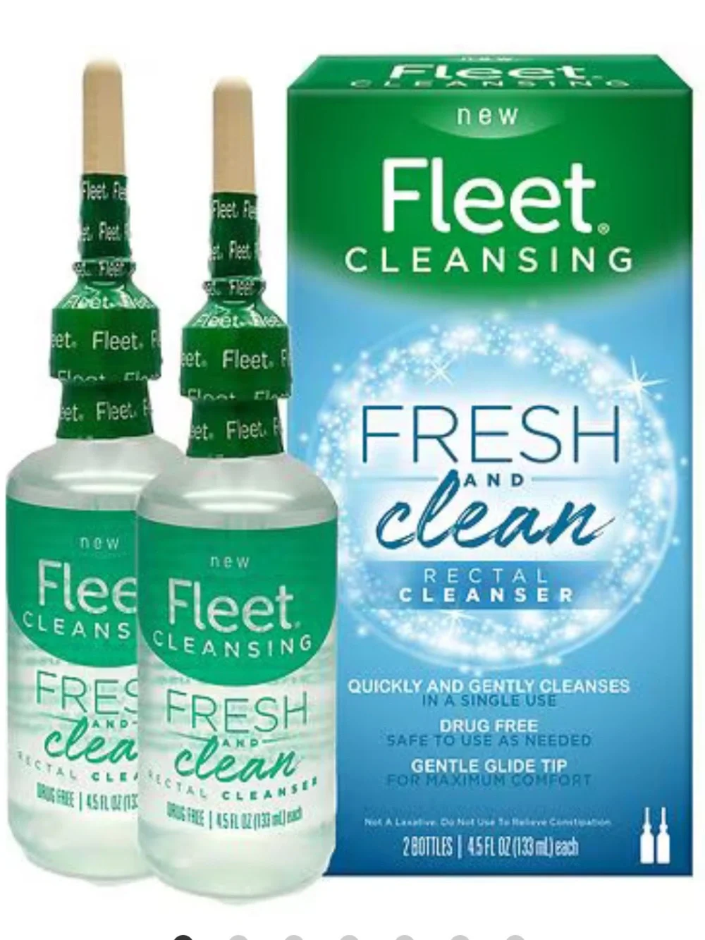 Fleet Fresh & Clean Saline Rectal Cleanser, 4.5 fl oz, 2 pack new sealed